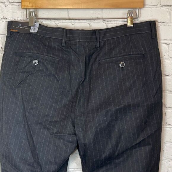 Marc Anthony Men’s Pin Stripe Slim Dress Pants size 36x30 - Picture 5 of 6
